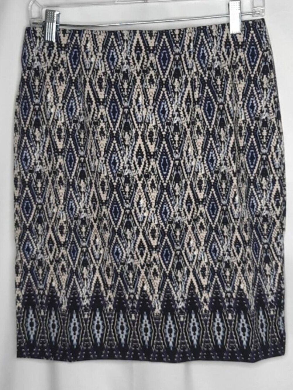 Women's Diamond Print Knit Pencil Skirt XS